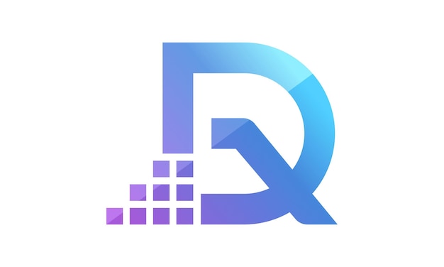 Vector letter d digital logo template