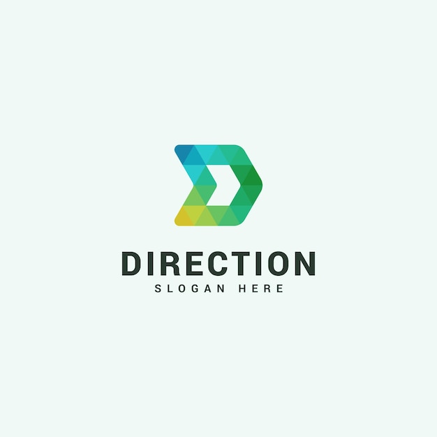 Letter d direction logo