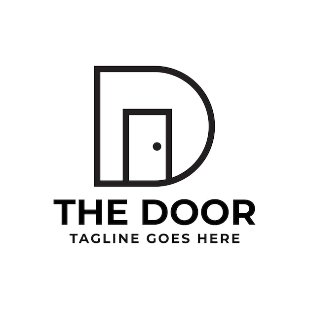 Vector letter d for door logo design