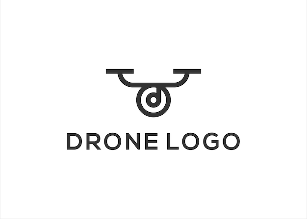 Letter D drone logo ontwerp vector