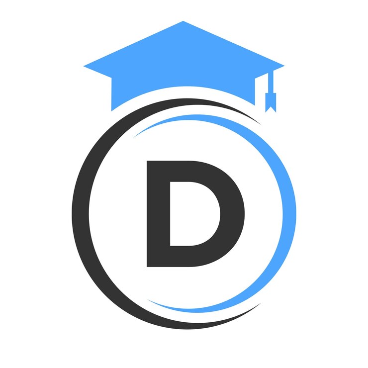 वेक्टर letter d education logo template education logotype concept with alphabet d vector element