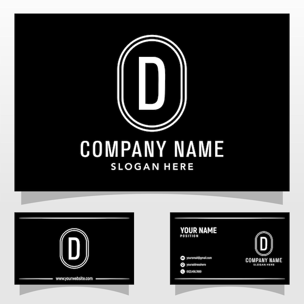 Letter D Elegant Logo Ontwerpsjabloon Inspiratie Vectorillustratie