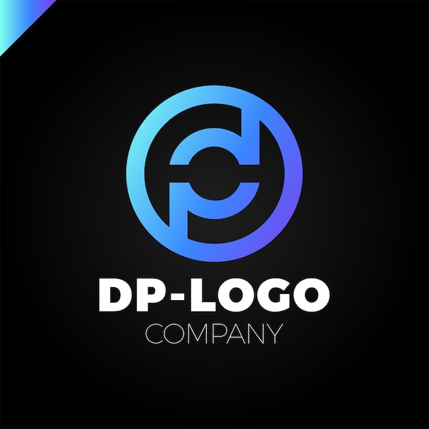 Vector letter d en letter p logo