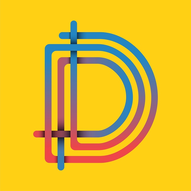 letter d geometric font