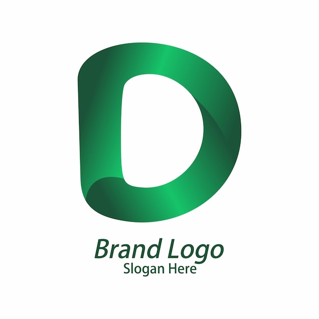 Vector letter d gradient logo vector