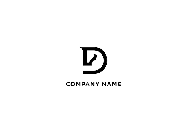 Letter D Horse Logo Vector