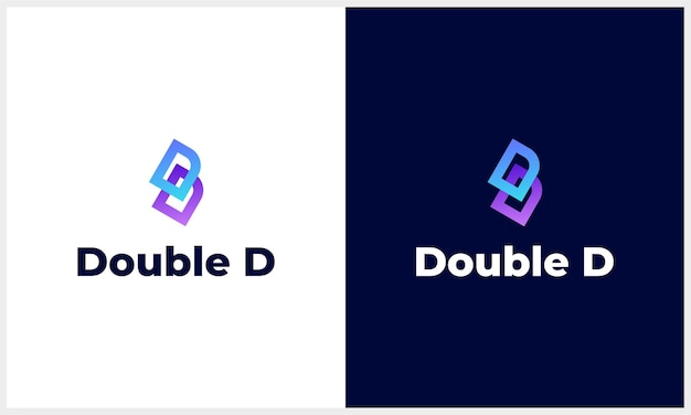 Letter d initial logo design concept template