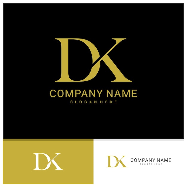 Letter d k logo vector template creative k d logo design concepts