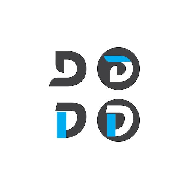 Adobe Illustrator의 Letter D 로고