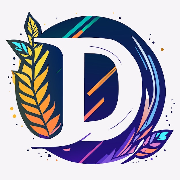Вектор Шаблон дизайна логотипа буквы d. английская заглавная буква d. дизайн логотипа.