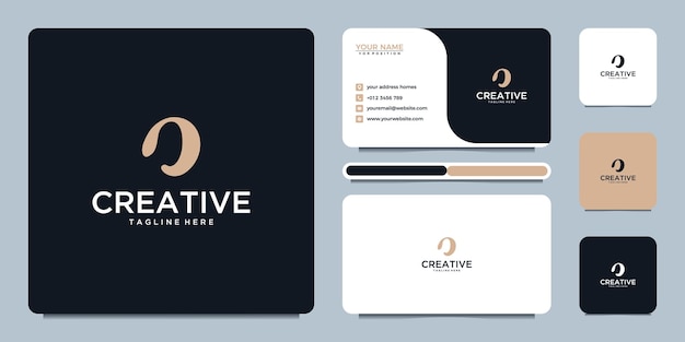 Letter D logo inspiration with business card