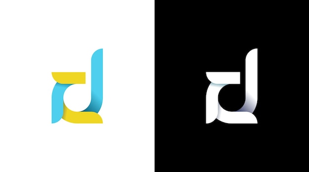 Буква d логотип строчная векторная монограмма начальная иллюстрация иконка стиль шаблона дизайна