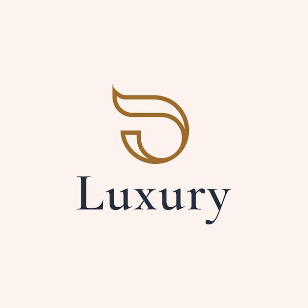 letter D logo-ontwerp Luxe lineair creatief monogram