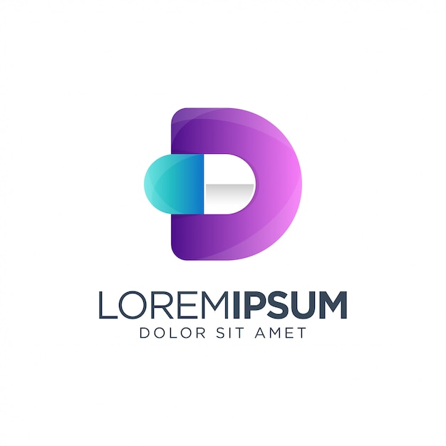 Letter D Logo-ontwerp