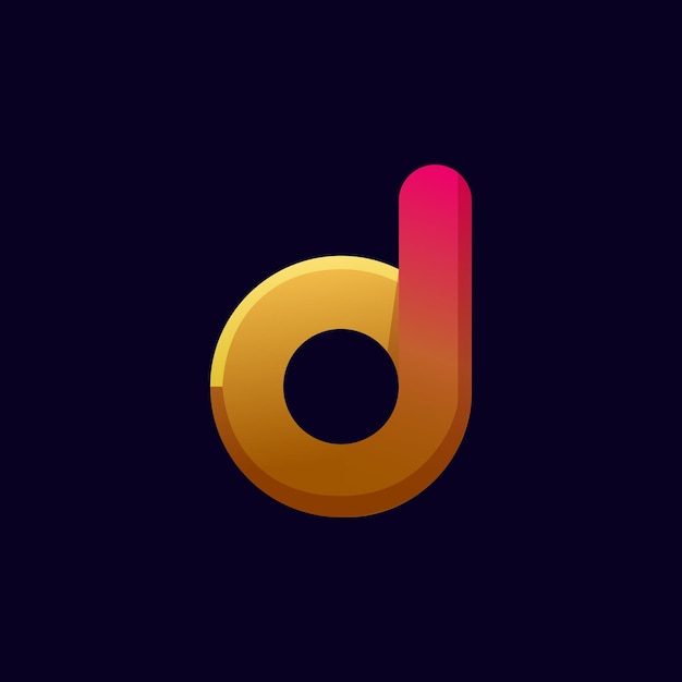 Викторная иллюстрация логотипа буквы D