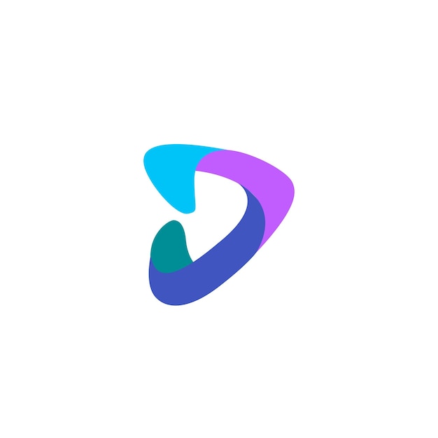 Letter D logo with colorful