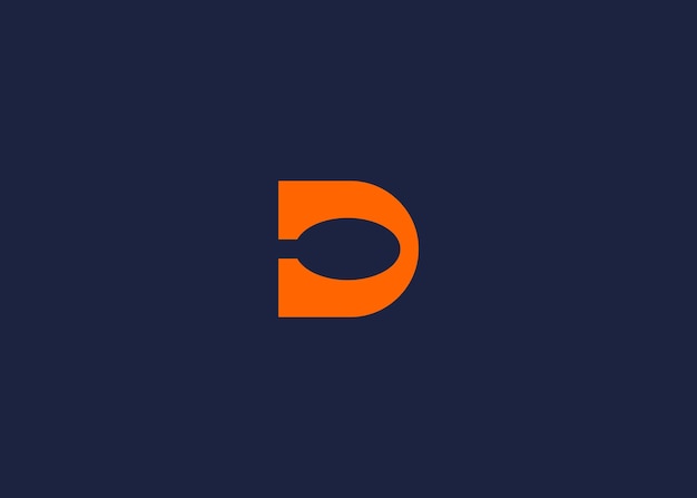 letter d met lepel logo icoon ontwerp vector ontwerp sjabloon inspiratie