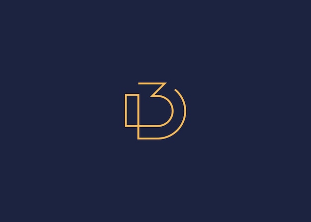 letter d met nummer 3 logo icoon ontwerp vector ontwerp sjabloon inspiratie