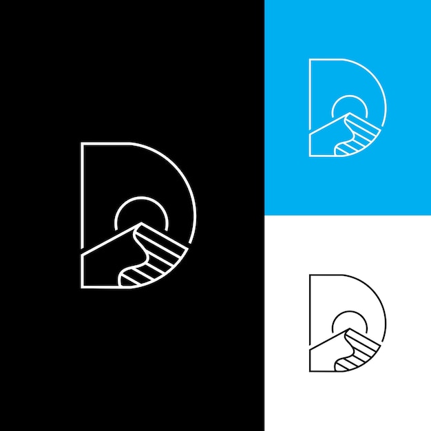 letter D minimalist logo