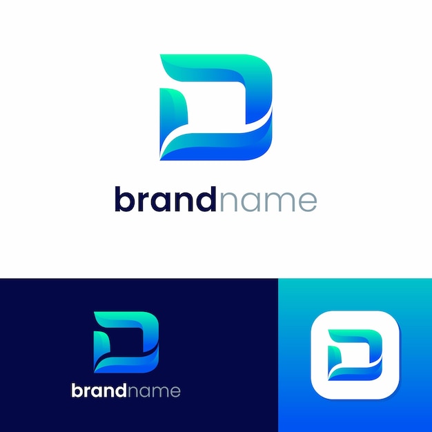 Letter D Modern Styles Logo Design