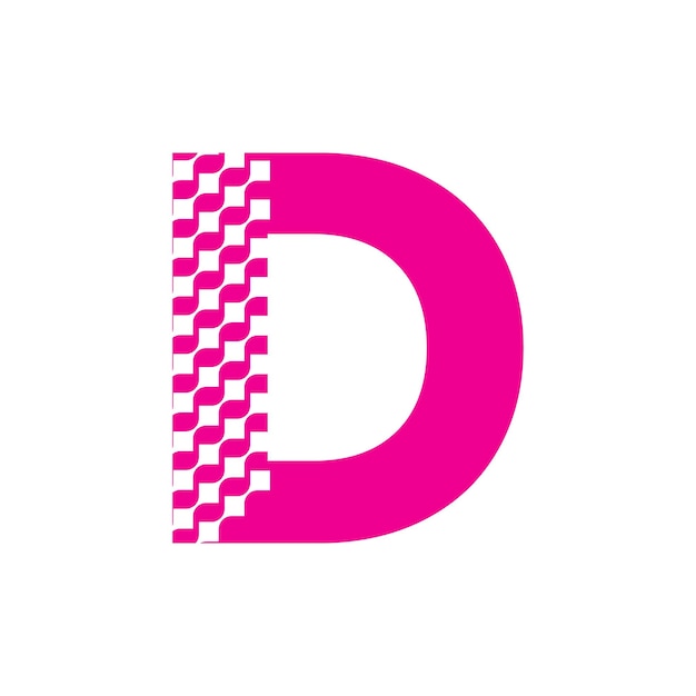 Letter d pixellogo ontwerp