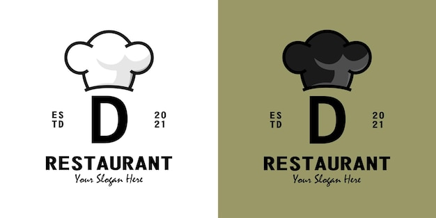 Vector letter d restaurant logo design