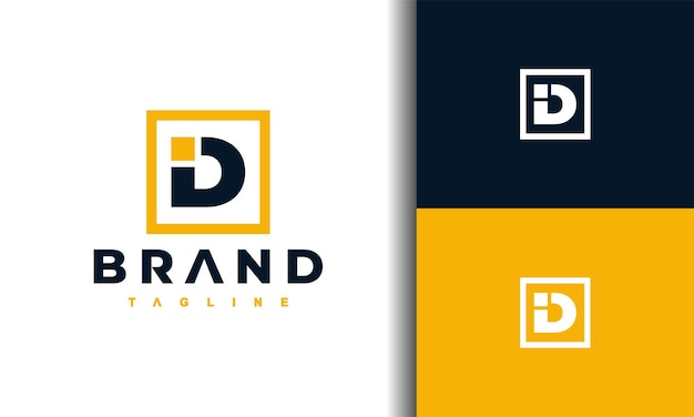 Logo della lettera quadrata d