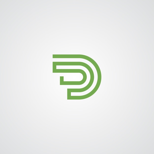 Letter d tech logo initial design template