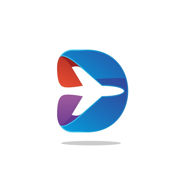 Design del logo di viaggio lettera d