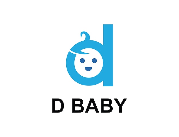 LETTER D WITH BABY D BABY LOGO Ontwerp