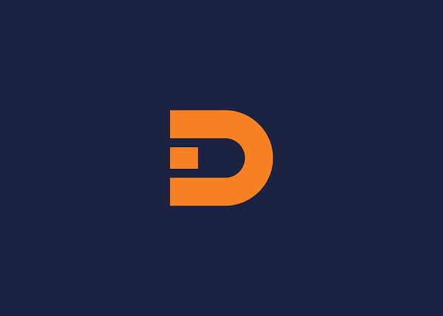 буква d с светодиодными огнями логотип икона дизайна вектор дизайна шаблон вдохновение