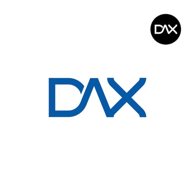 벡터 letter dax 모노그램 로고 디자인