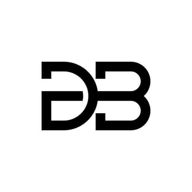 벡터 편지 db, bd 로고 개념