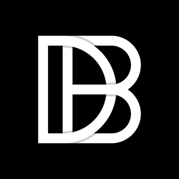 letter DB or BD Logo