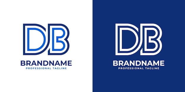 Letter DB Line Monogram Logo suitable for any business with DB or BD initials