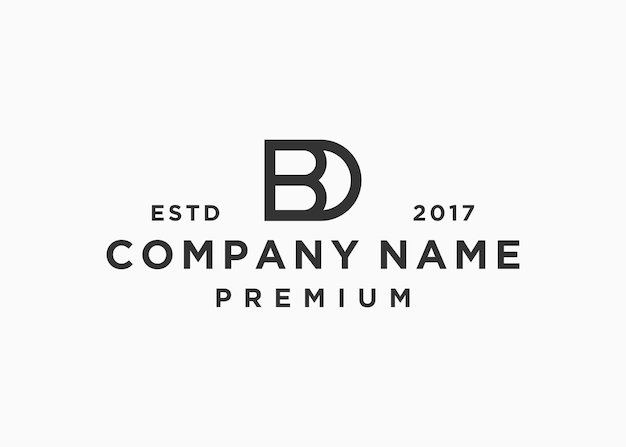 Vector letter db logo design vector illustration template