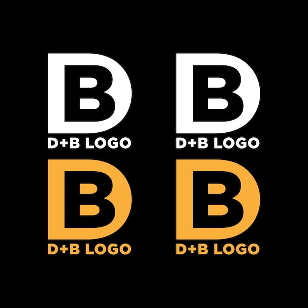 Letter DB logo vector art illustration.