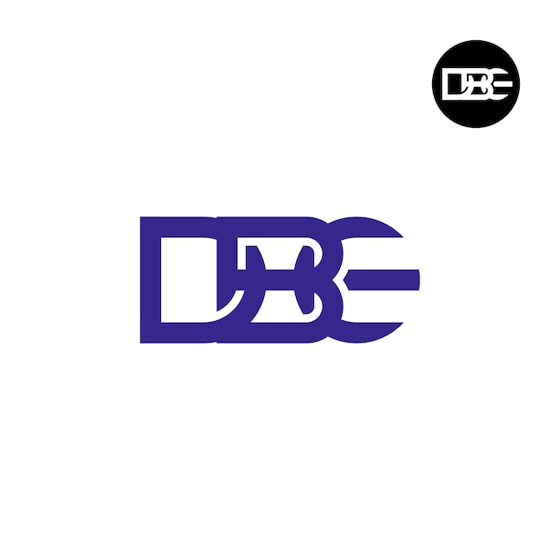 Vector letter dbe monogram logo design