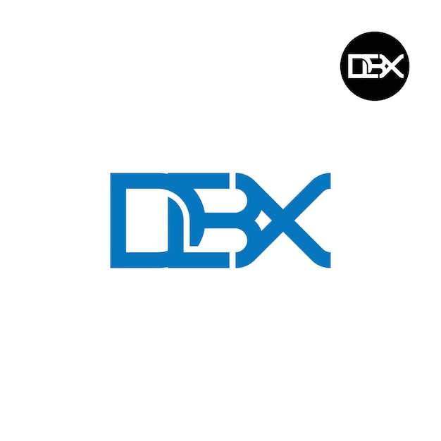 Дизайн логотипа с монограммой буквы dbx