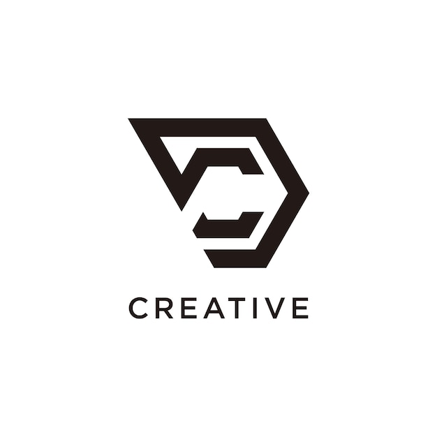 Letter dc modern initial creative monogram typography logo