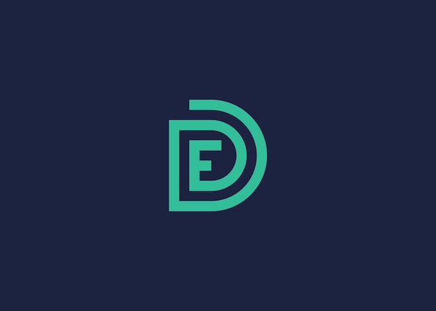letter de of ed logo icoon ontwerp vector ontwerp sjabloon inspiratie