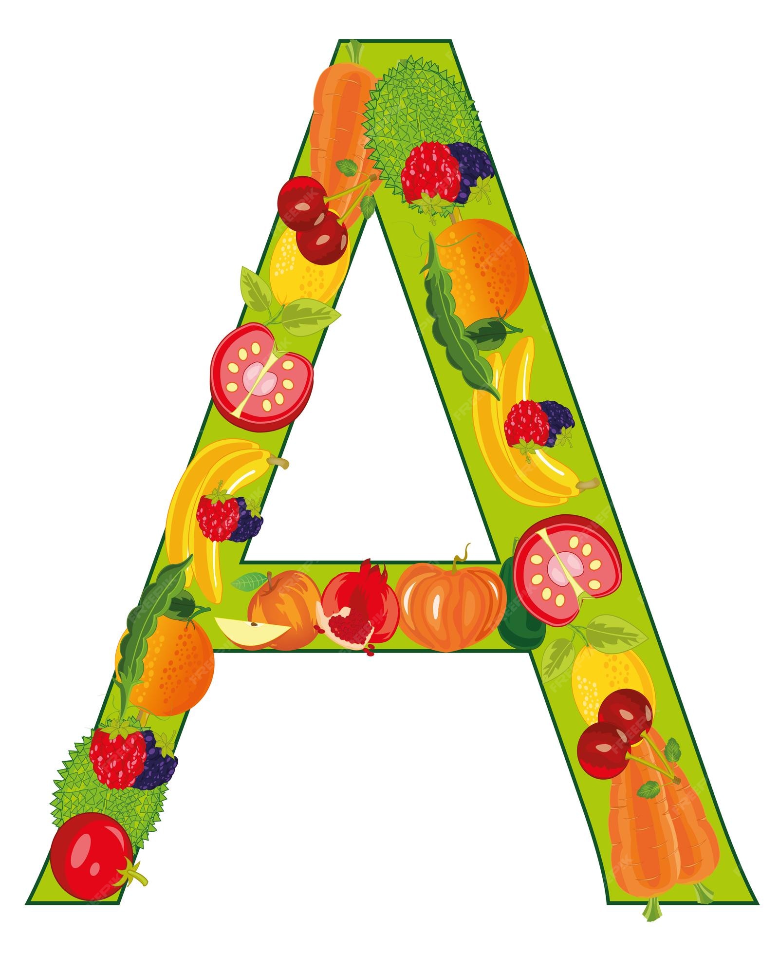 Premium Vector Letter But Decorative From Vegetables And Fruit premium-vector-letter-but-decorative-from-vegetables-and-fruit