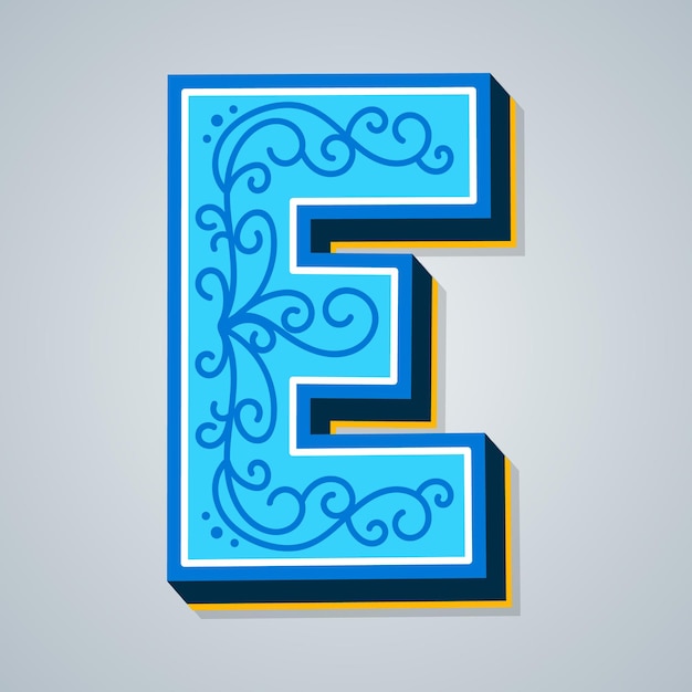 Vector letter design 3d assets