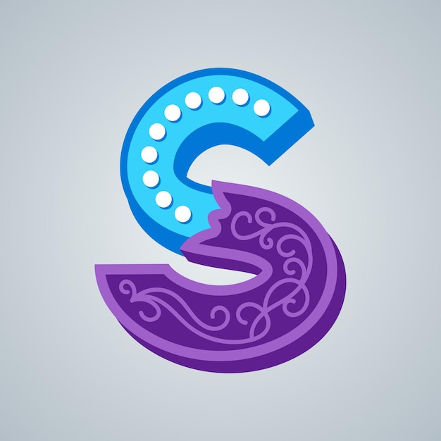 Vector letter design 3d assets