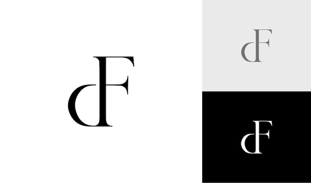 Letter DF eenvoudig monogramlogo
