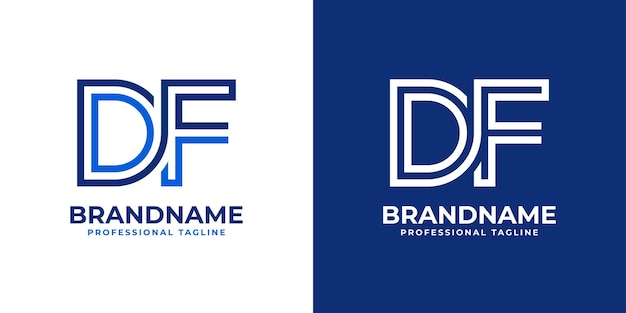 Letter DF Line Monogram Logo geschikt voor elk bedrijf met DF- of FD-initialen