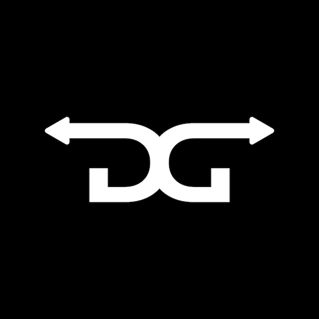letter DG arrow logo