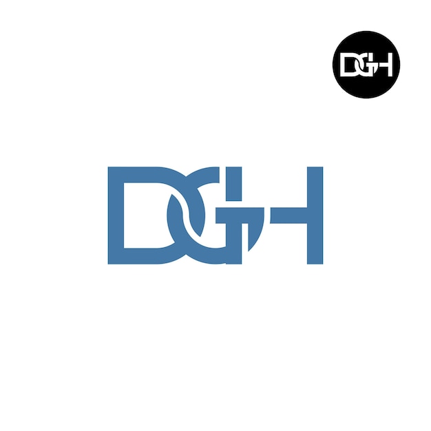 Дизайн логотипа монограммы буквы dgh