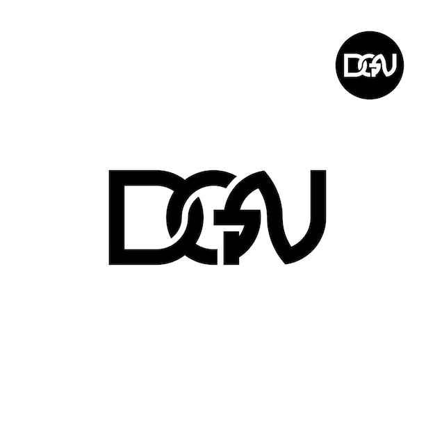 Вектор Дизайн логотипа монограммы буквы dgn