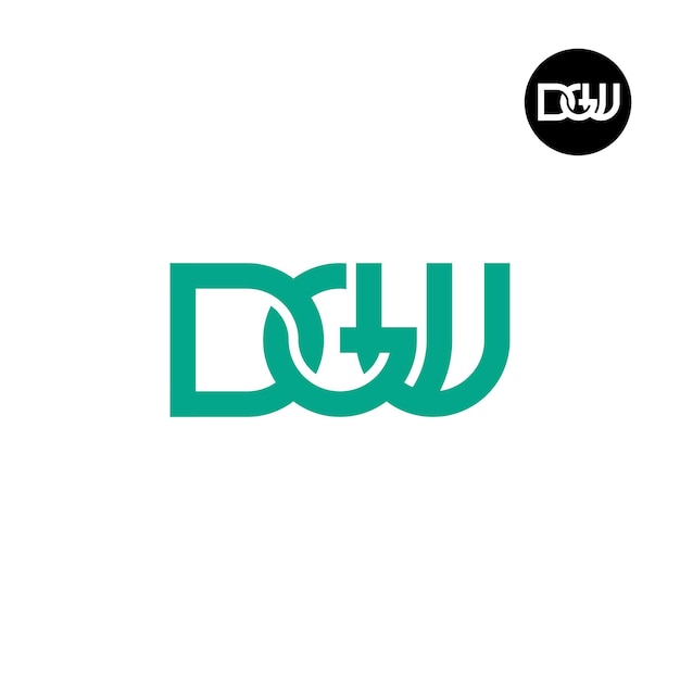 Lettera dgw monogramma logo design